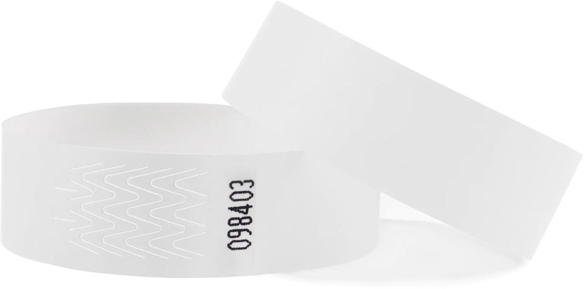 Combicraft polsbandjes Tyvek, wit, pak van 100 stuks Combicraft polsbandjes Tyvek, wit, pak van 100 stuks