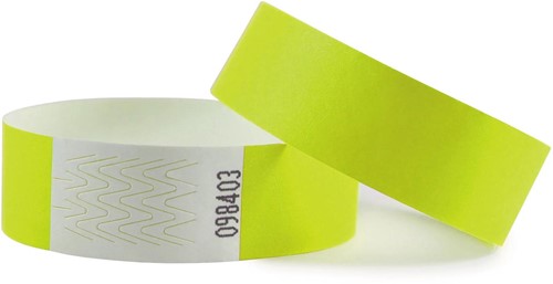 Combicraft polsbandjes Tyvek, geel, pak van 100 stuks