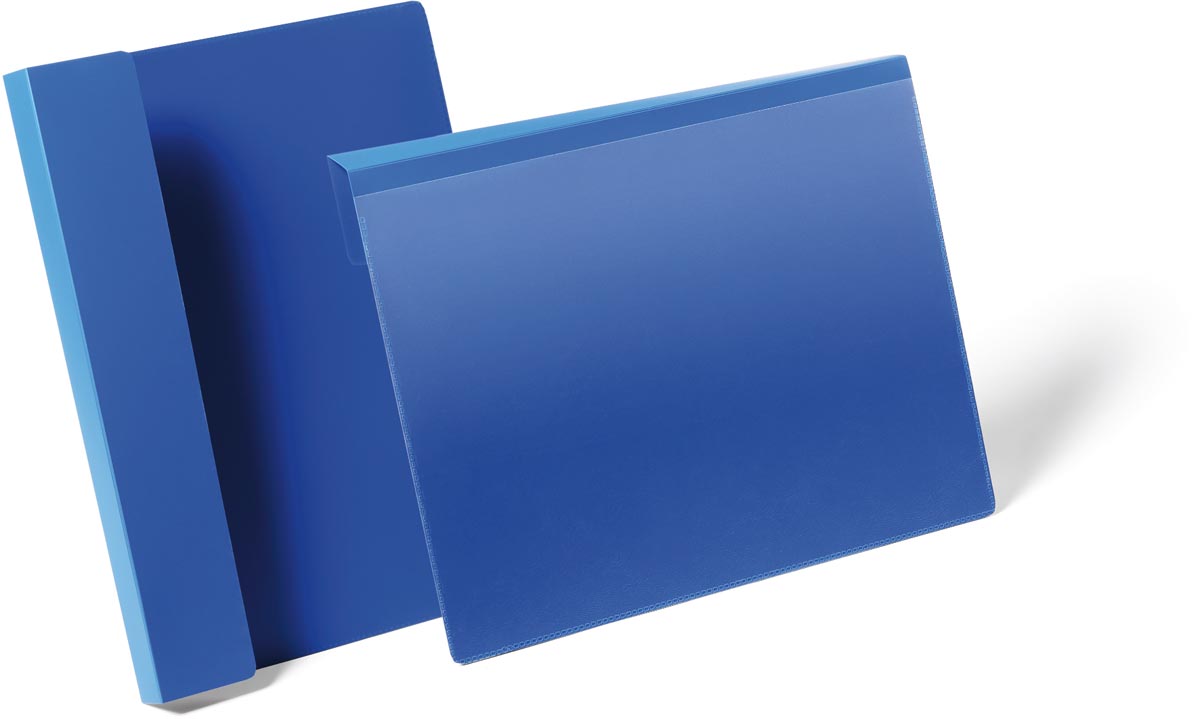 Durable documentenhouder, met vouw, voor ft A4, liggend, blauw, doos van 50 stuks afbeelding