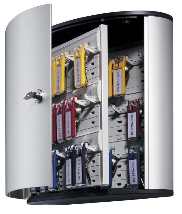 Durable sleutelkast Key Box, voor 36 sleutelhangers, ft 30,2 x 28 x 11,8 cm, grijs
