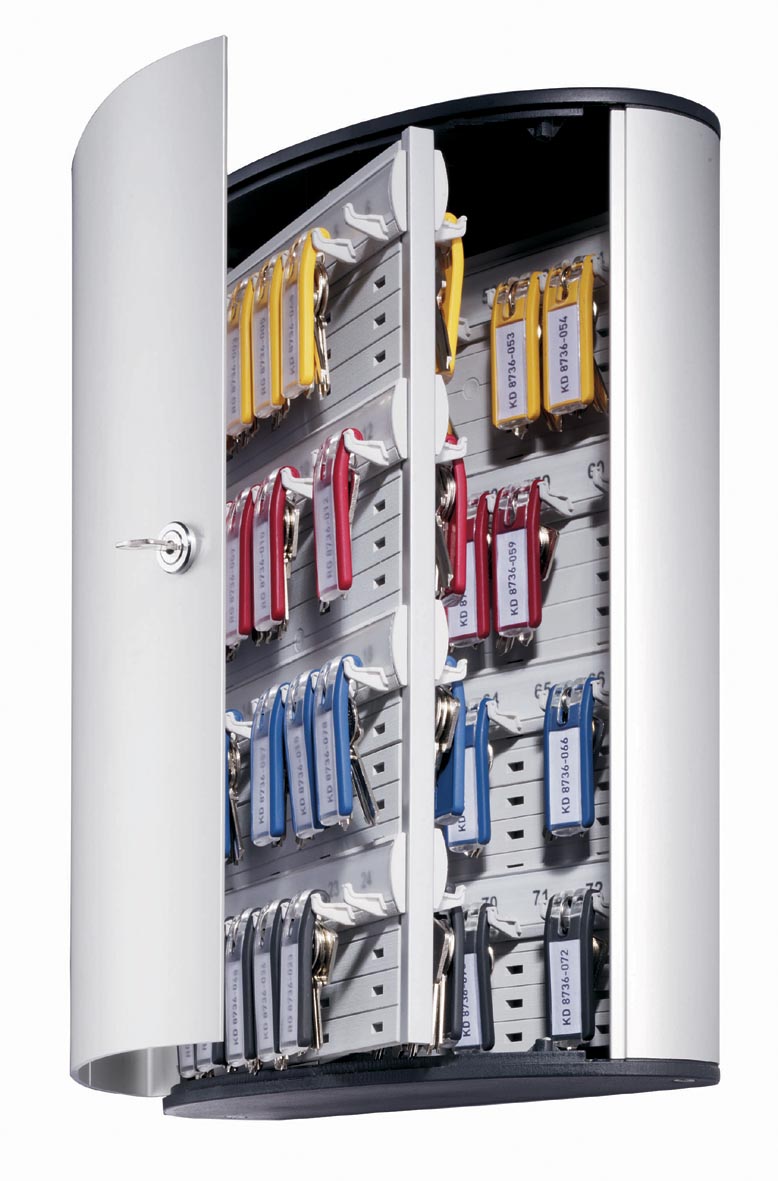 Durable sleutelkast Key Box, voor 72 sleutelhangers, ft 30,2 x 40 x 11,8 cm, grijs afbeelding