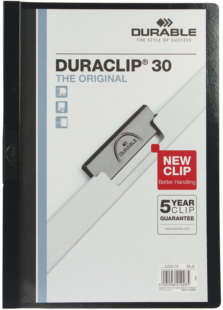 Durable klemmap Duraclip Original 30 zwart afbeelding