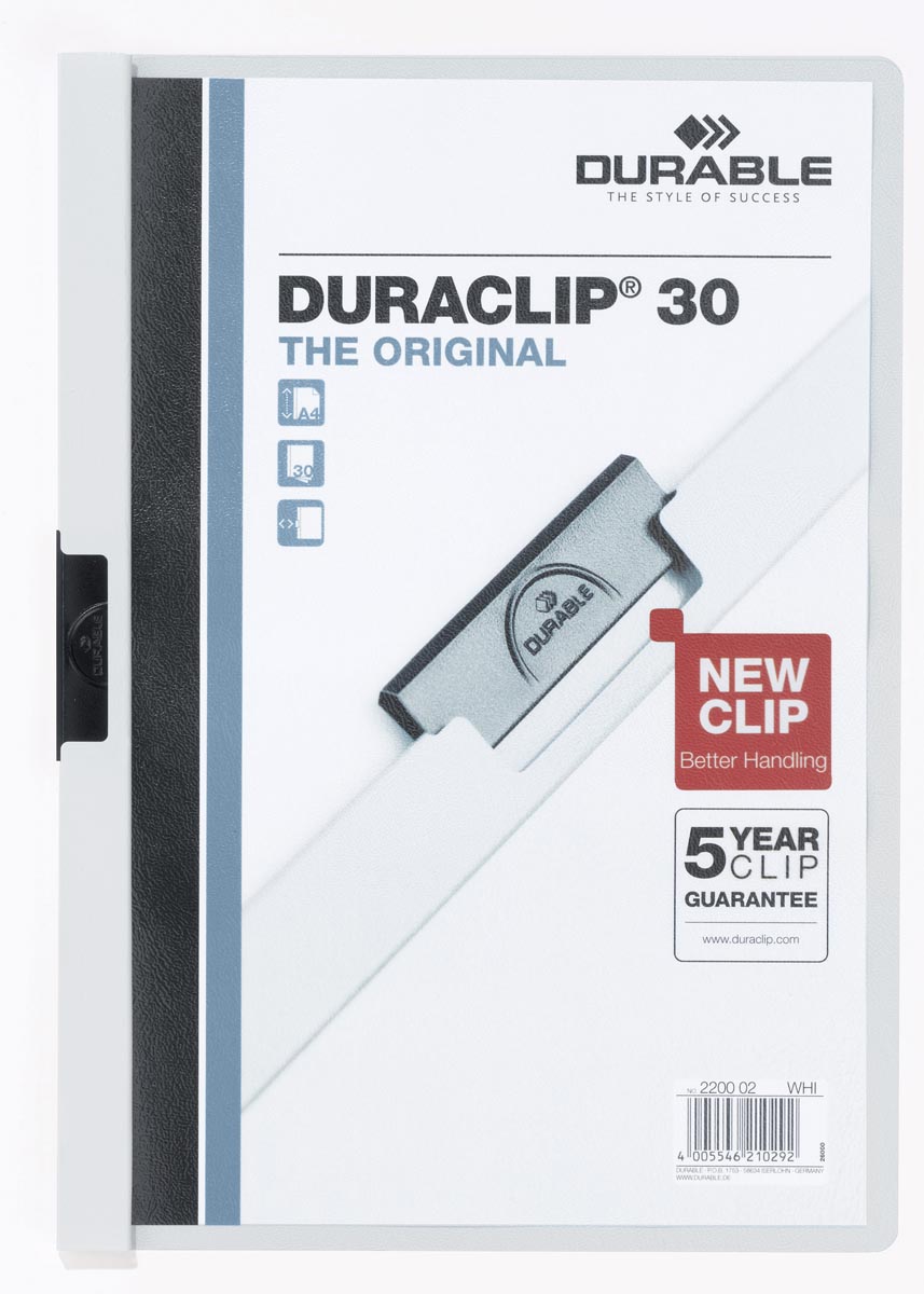 Durable klemmap Duraclip Original 30 wit afbeelding