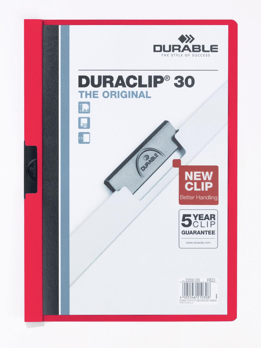 Durable klemmap Duraclip Original 30 rood afbeelding