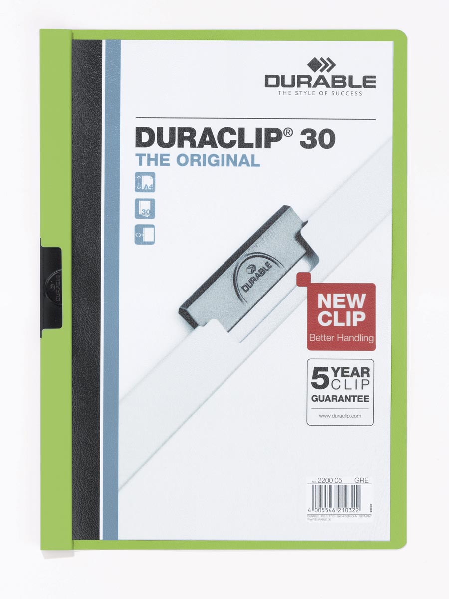Durable klemmap Duraclip Original 30 groen afbeelding