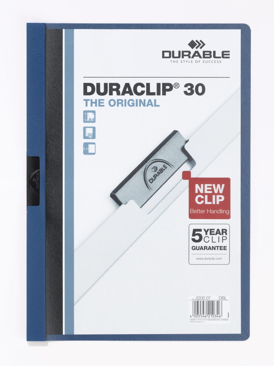 Durable klemmap Duraclip Original 30 donkerblauw afbeelding