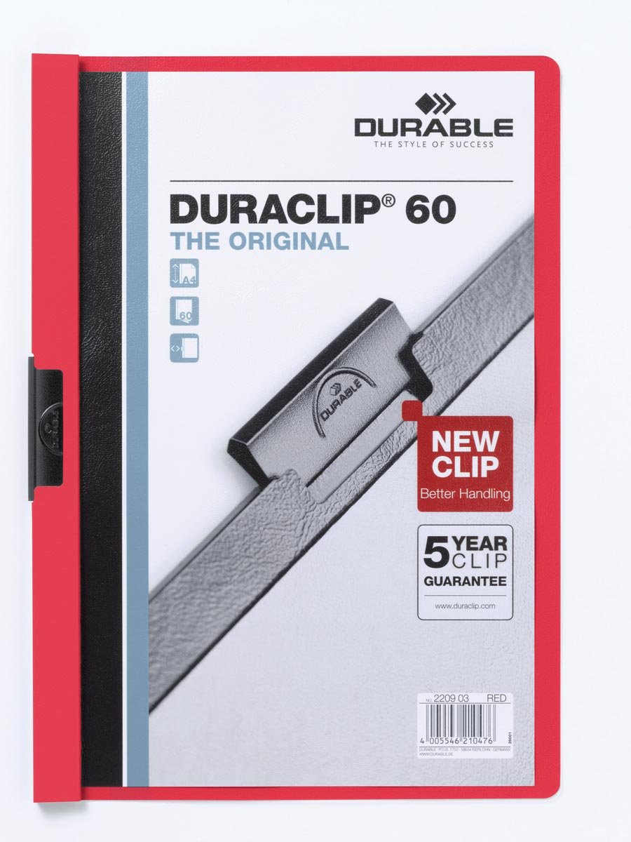 Durable Klemmap Duraclip Original 60 rood afbeelding