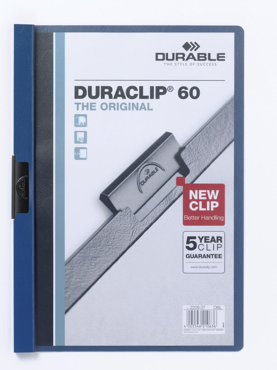 Durable Klemmap Duraclip Original 60 donkerblauw afbeelding