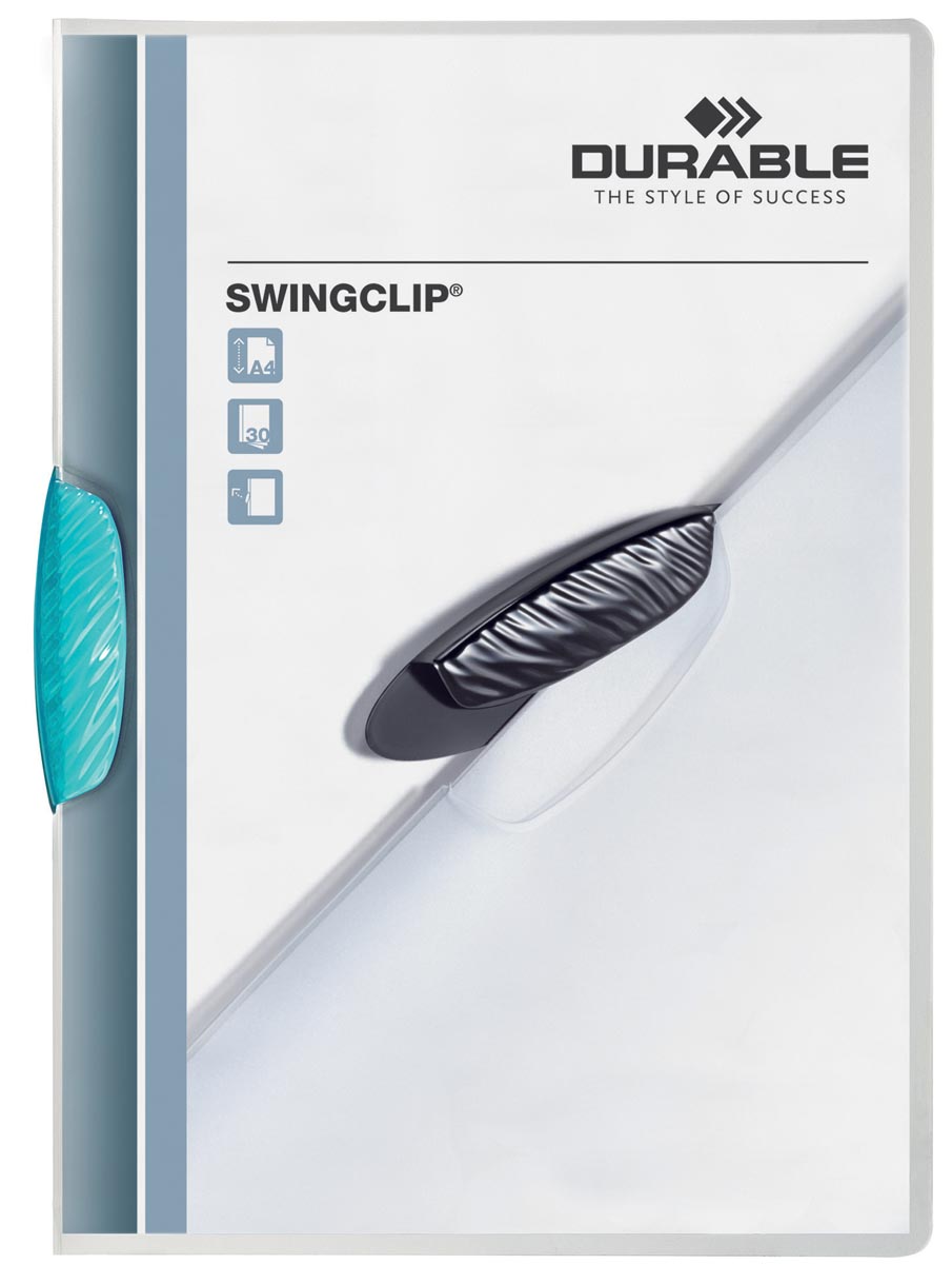 Durable klemmap Swingclip transparant lichtblauw