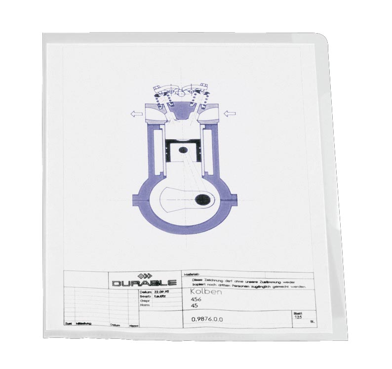 Durable L-map A4, transparant, 10 stuks afbeelding