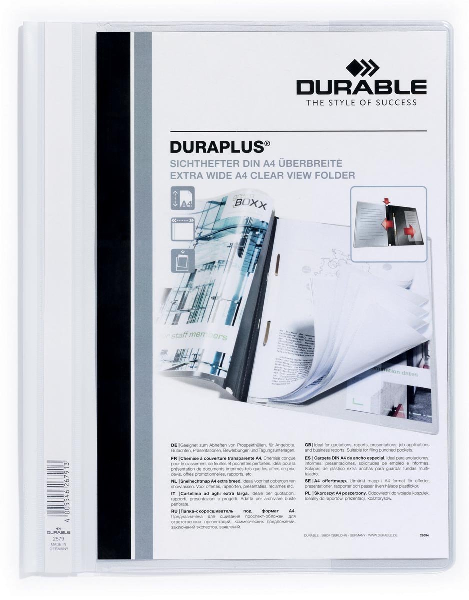 Durable personaliseerbare snelhechtmap Duraplus wit Durable personaliseerbare snelhechtmap Duraplus wit