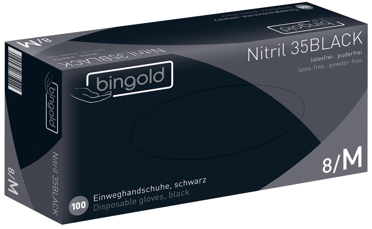 Bingold Handschoenen Uit Nitril Large Zwart huismerk kopen in de aanbieding