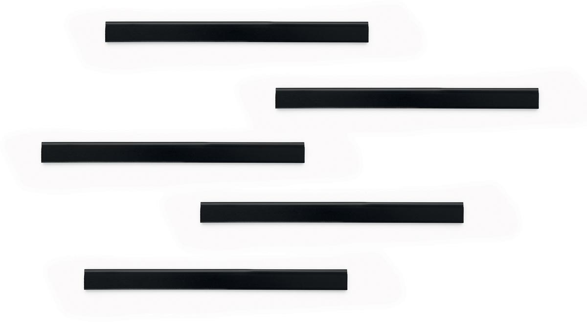 Durable Durafix zelfklevende magneetstrook, 210 mm, pak van 5 stuks, zwart