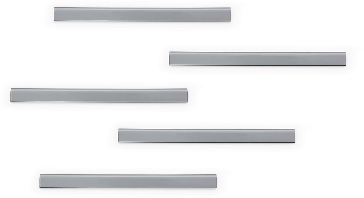 Durable Durafix zelfklevende magneetstrook, 210 mm, pak van 5 stuks, zilver