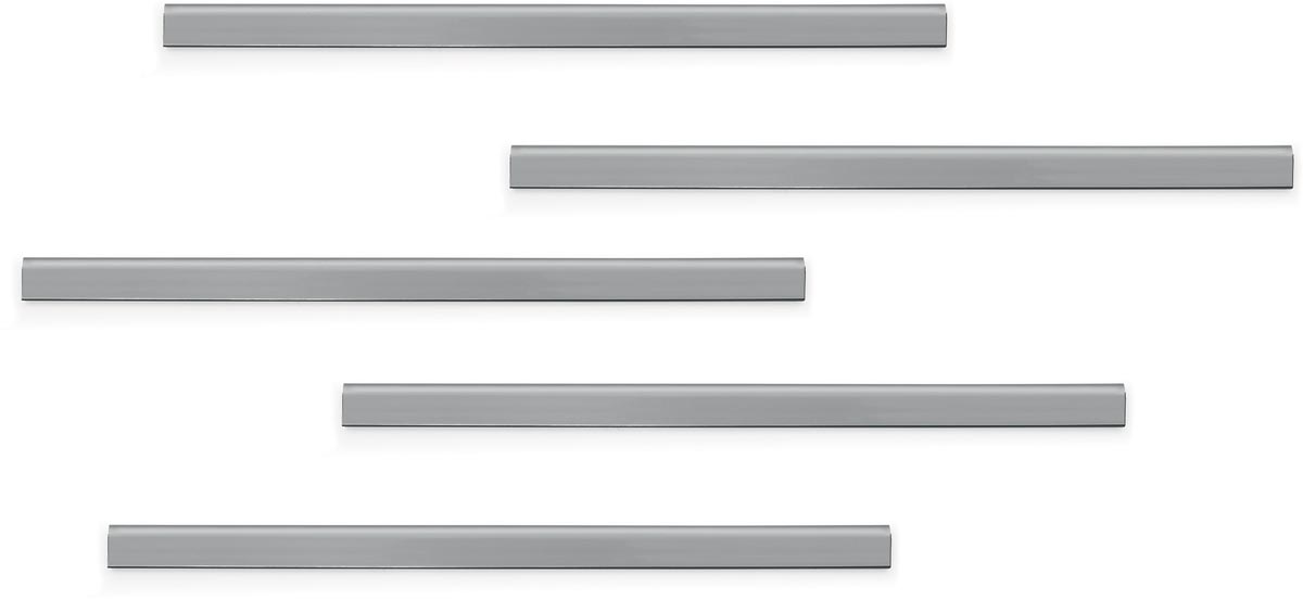 Durable Durafix zelfklevende magneetstrook, 297 mm, pak van 5 stuks, zilver afbeelding
