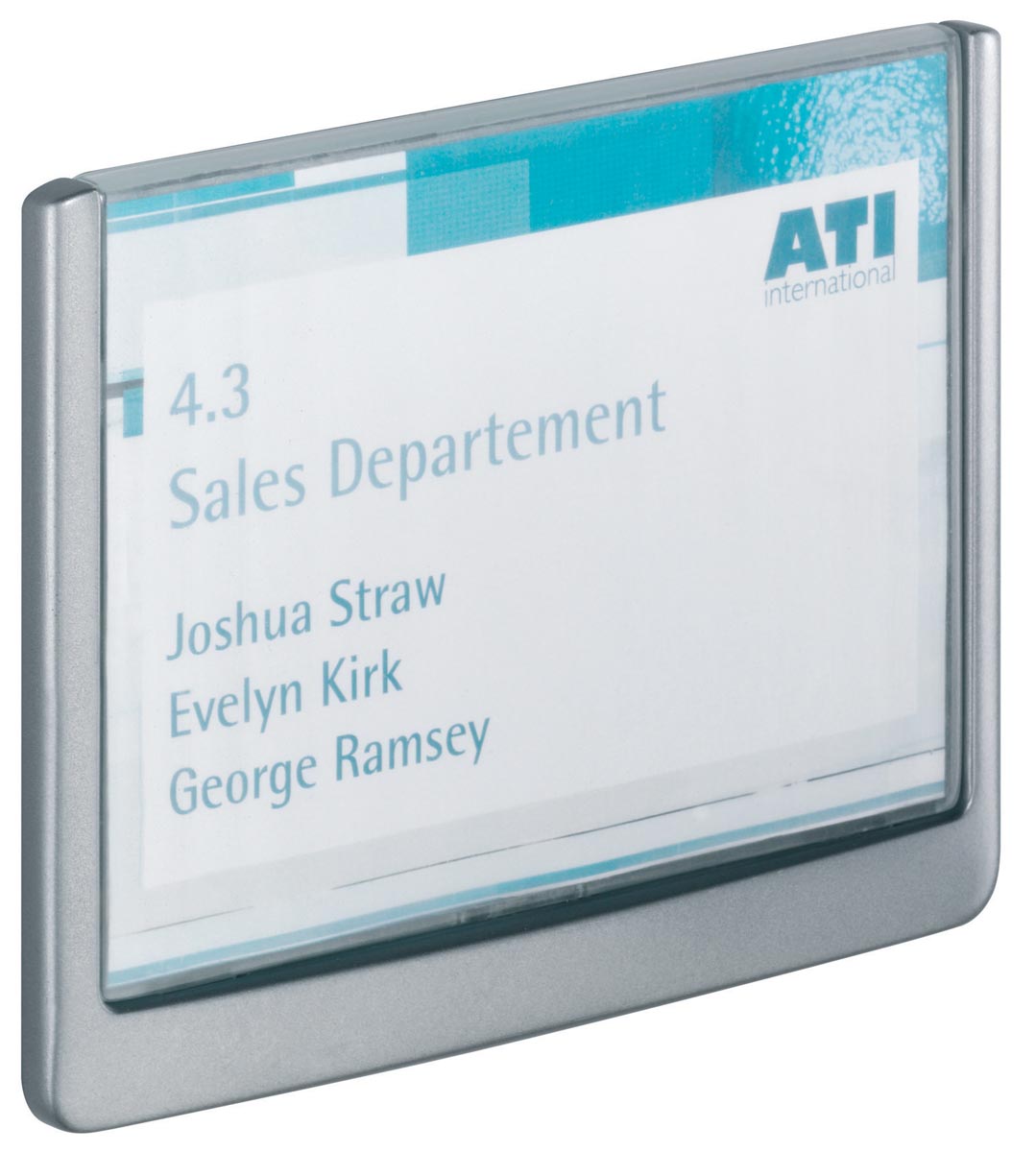 Durable Click Sign deurnaamhouder, ft 14,9 x 10,5 cm, grijs afbeelding