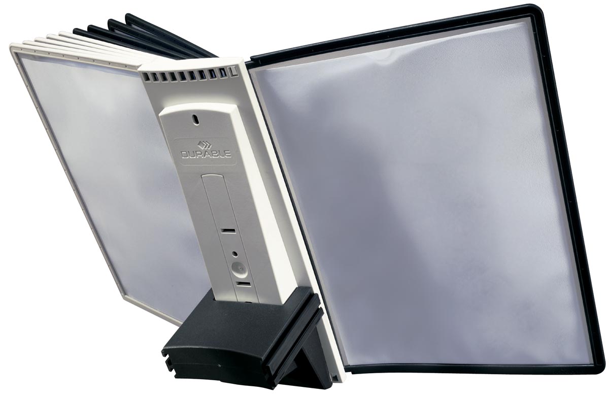 Durable Sherpa Table 10 uitbreidingsmodule voor ref. D563200: set van 10 zichtpanelen grijs/zwart afbeelding