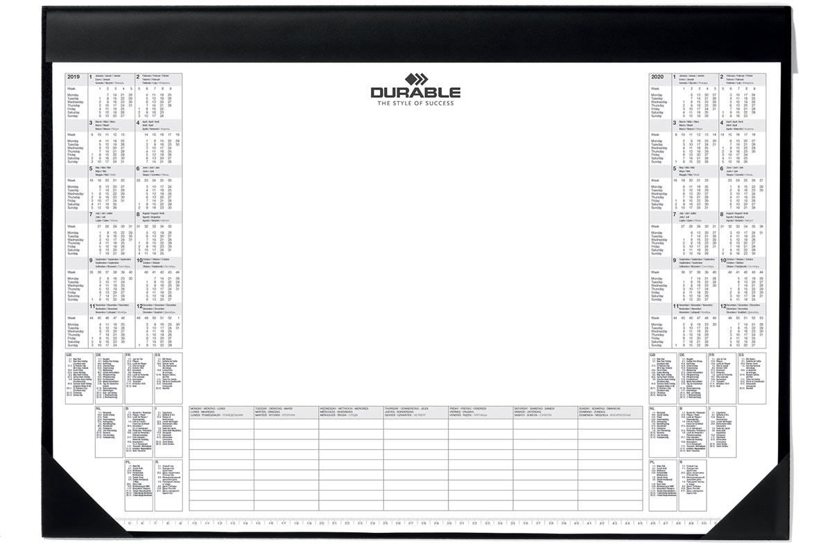 Durable schrijfonderlegger met kalender 2024-2025 afbeelding