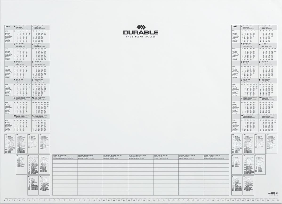 Durable sousmain avec calendrier 20242025 bij VindiQ Office