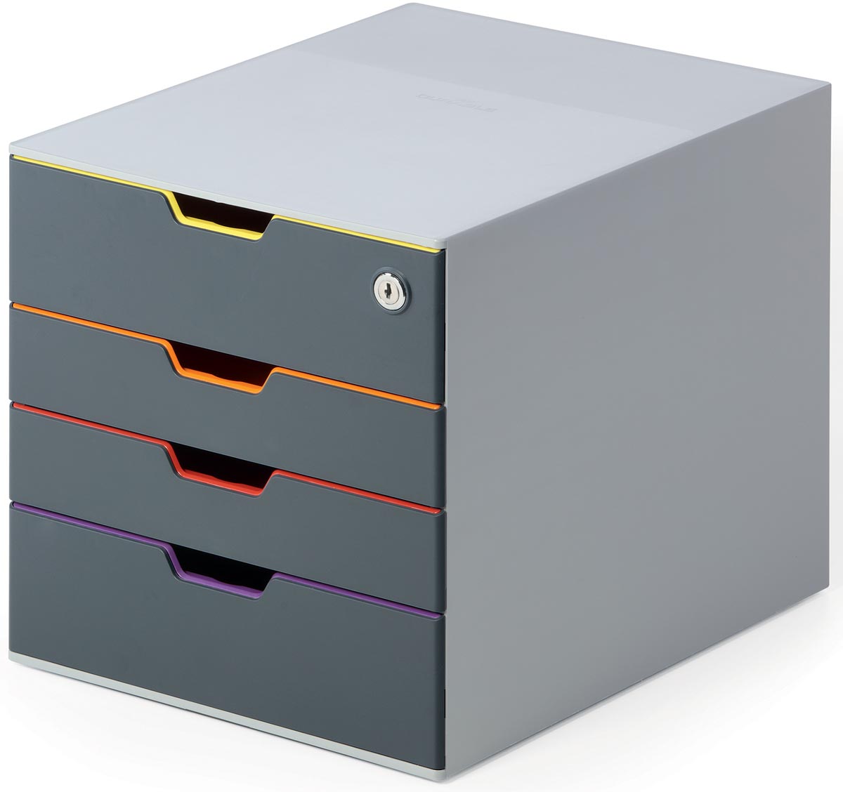 Durable ladenblok Varicolor Safe, 4 lades waarvan de bovenste met slot