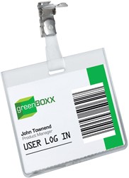 Durable badge met clip ft 60 x 90 mm, horizontaal
