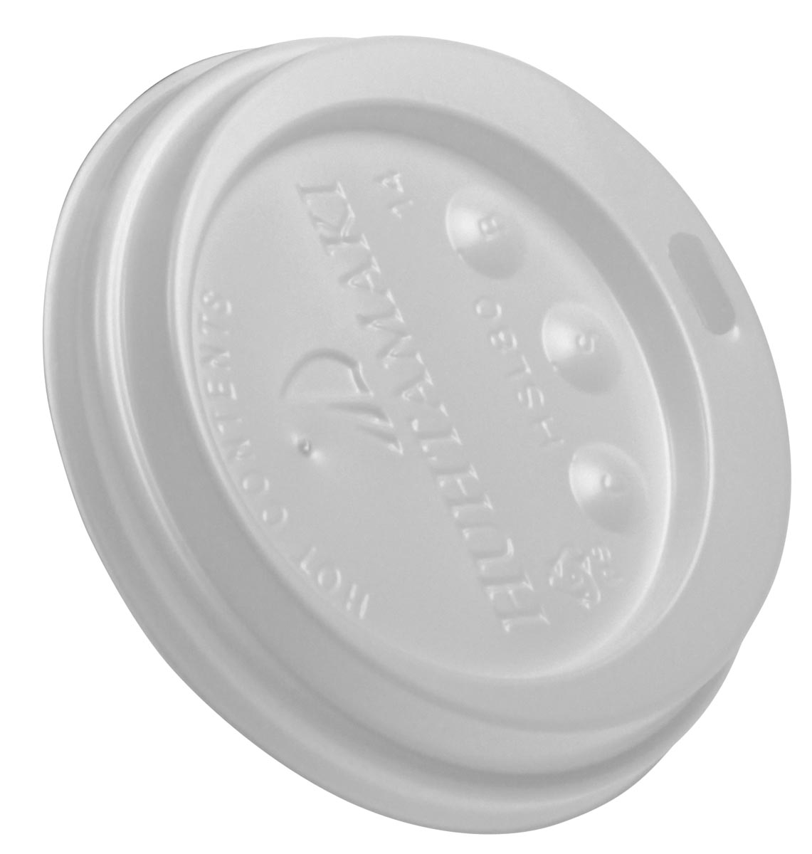 Deksel Coffee To Go, wit, diameter 80 mm, pak van 100 stuks