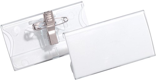 Durable badge met combiklem ft 40 x 75 cm, doos met 25 stuks