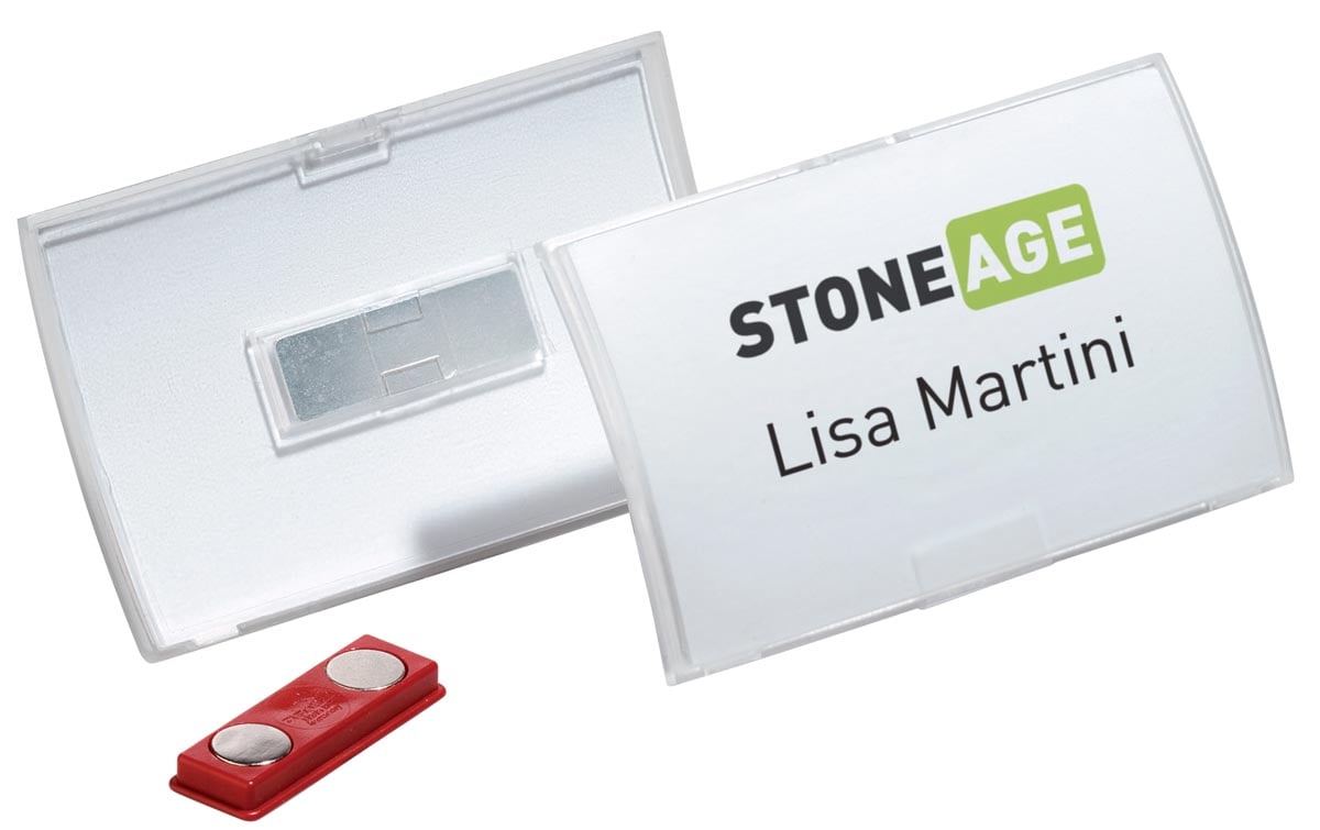 Durable badge met magneet Click Fold ft 40 x 75 mm, doos van 10 stuks afbeelding