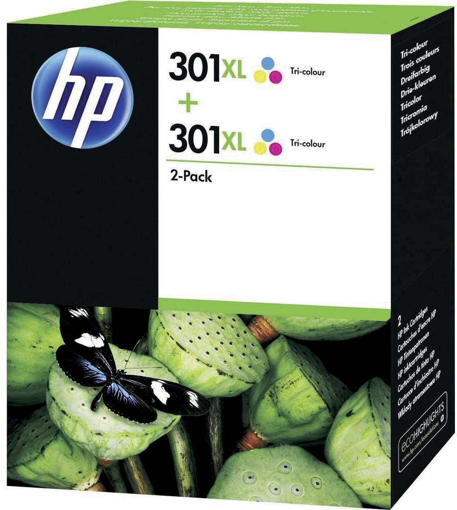 HP inktcartridge 301XL, 330 pagina's, OEM D8J45AE, 3 kleuren, duopack