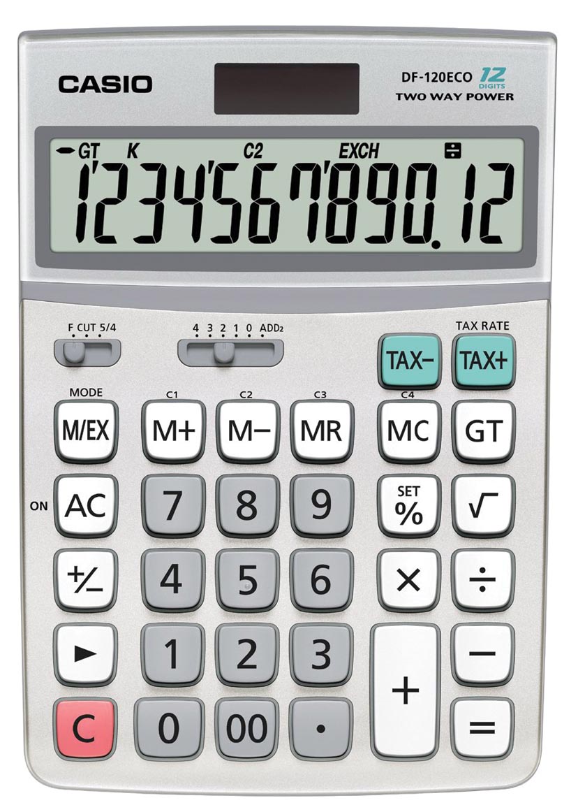 Casio bureaurekenmachine DF-120 ECO Casio bureaurekenmachine DF-120 ECO