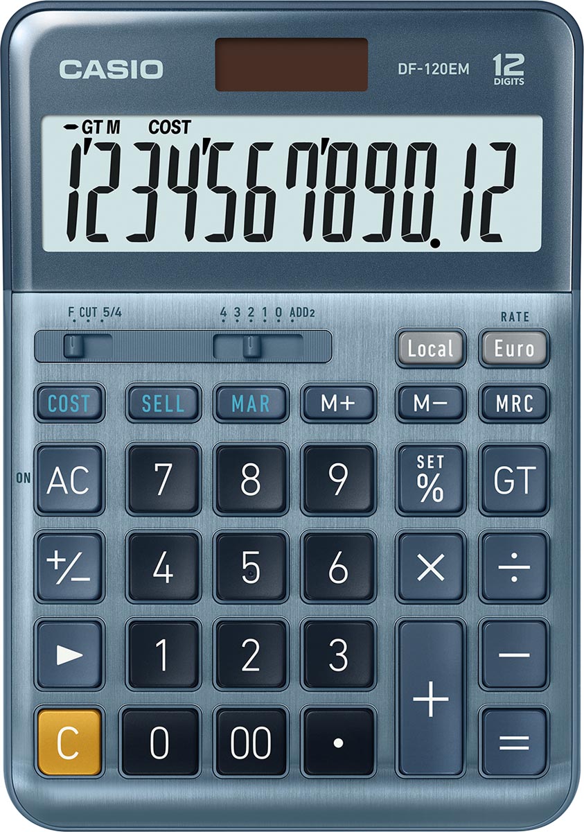 Casio Bureaurekenmachine DF-120EM afbeelding