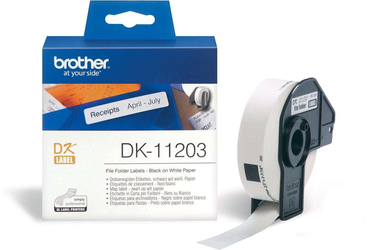 Brother etiketten voor QL, ft 17 x 87 mm, pak van 300 etiketten