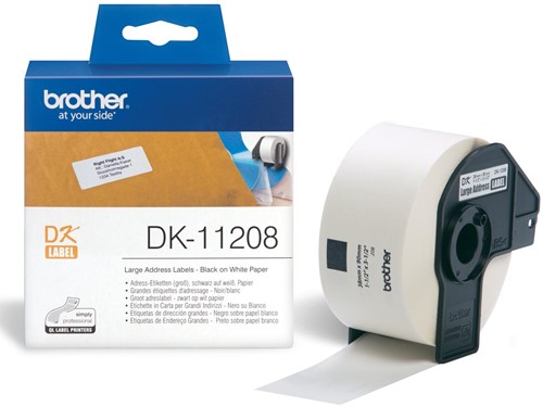 Brother etiketten voor QL, ft 38 x 90 mm, pak van 400 etiketten