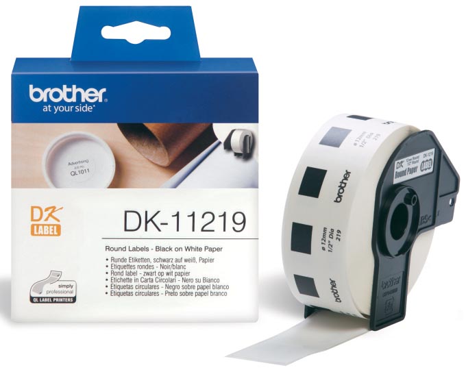 Brother etiketten voor QL, ft 12 x 12 mm, pak van 1200 etiketten