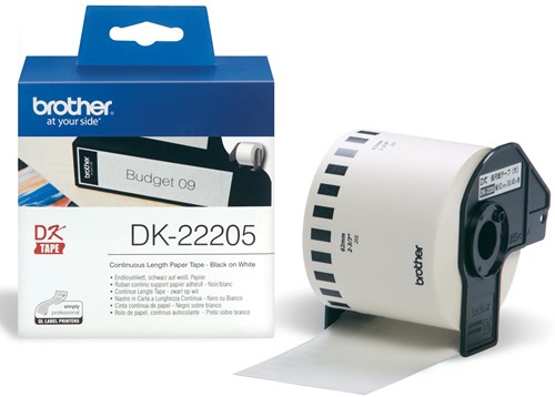 Brother doorlopende labelrol voor QL, ft 62 mm x 30,48 m, papier