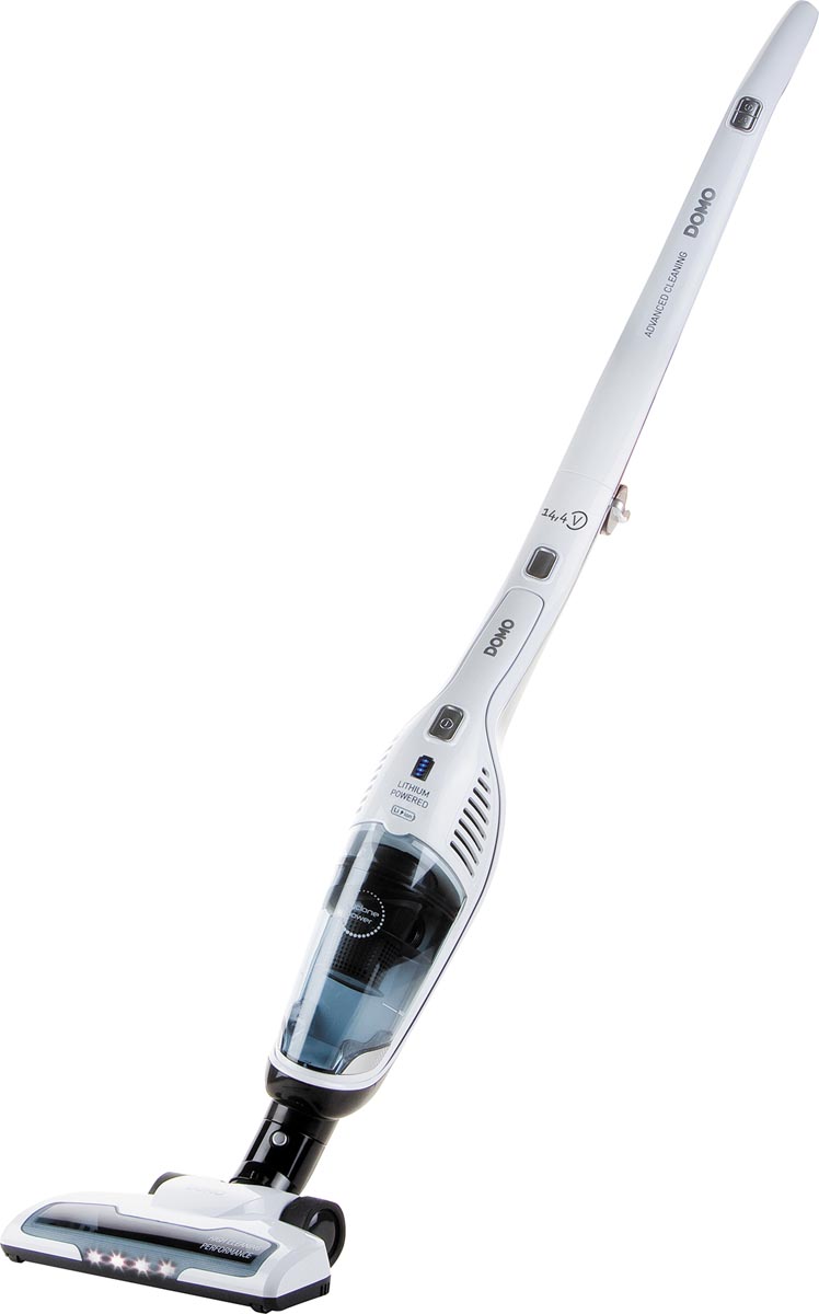 Domo steelstofzuiger 2 in 1 met oplaadbare batterij, 14,4 V, wit afbeelding