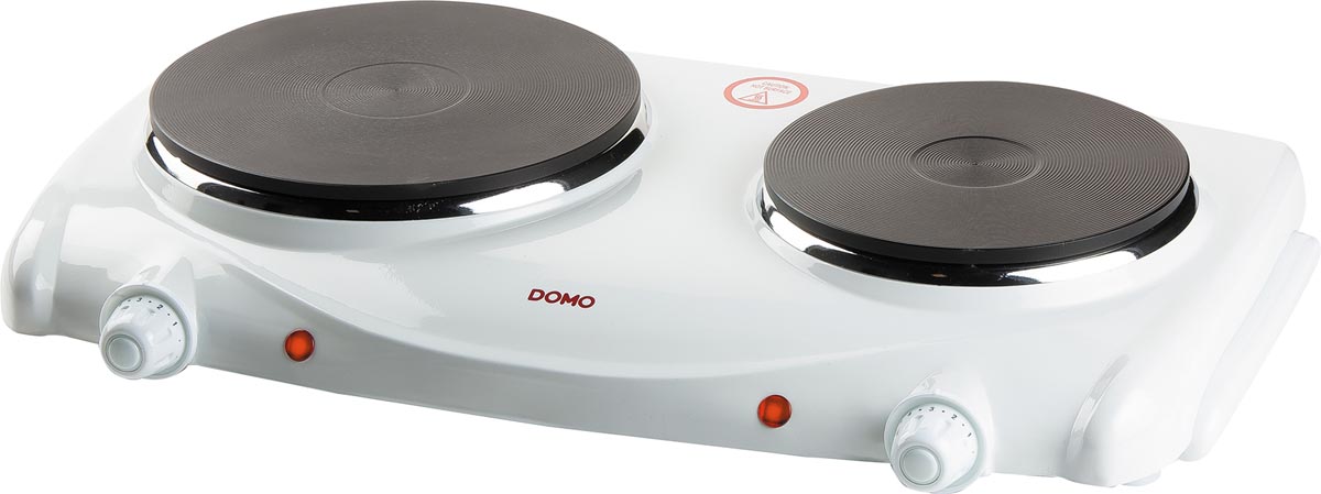 Domo elektrische kookplaat, 1000-1500W, wit Domo elektrische kookplaat, 1000-1500W, wit