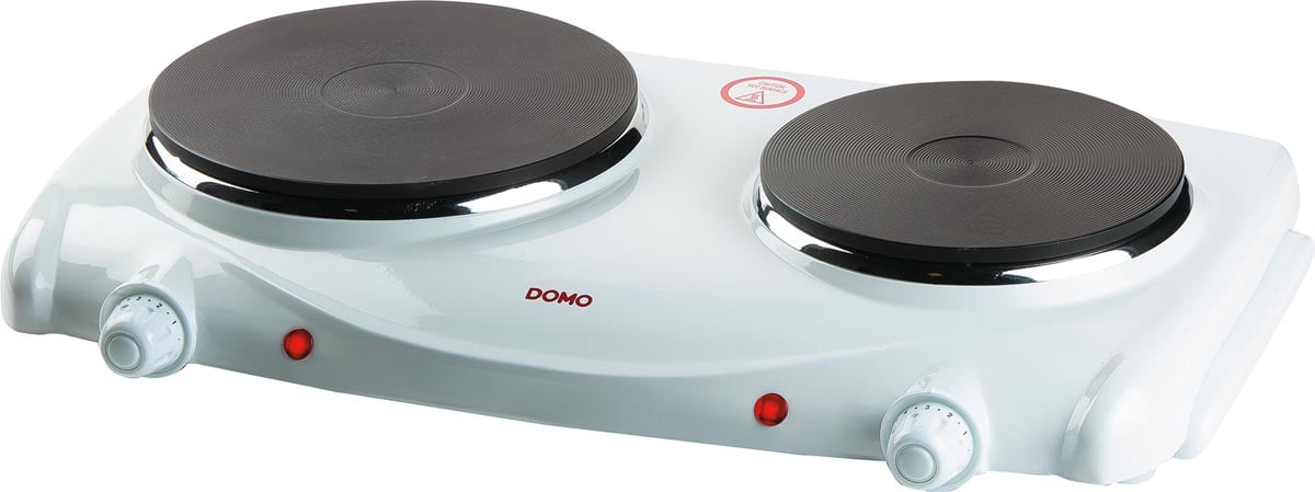 Domo elektrische kookplaat, 1000-1500W, wit afbeelding