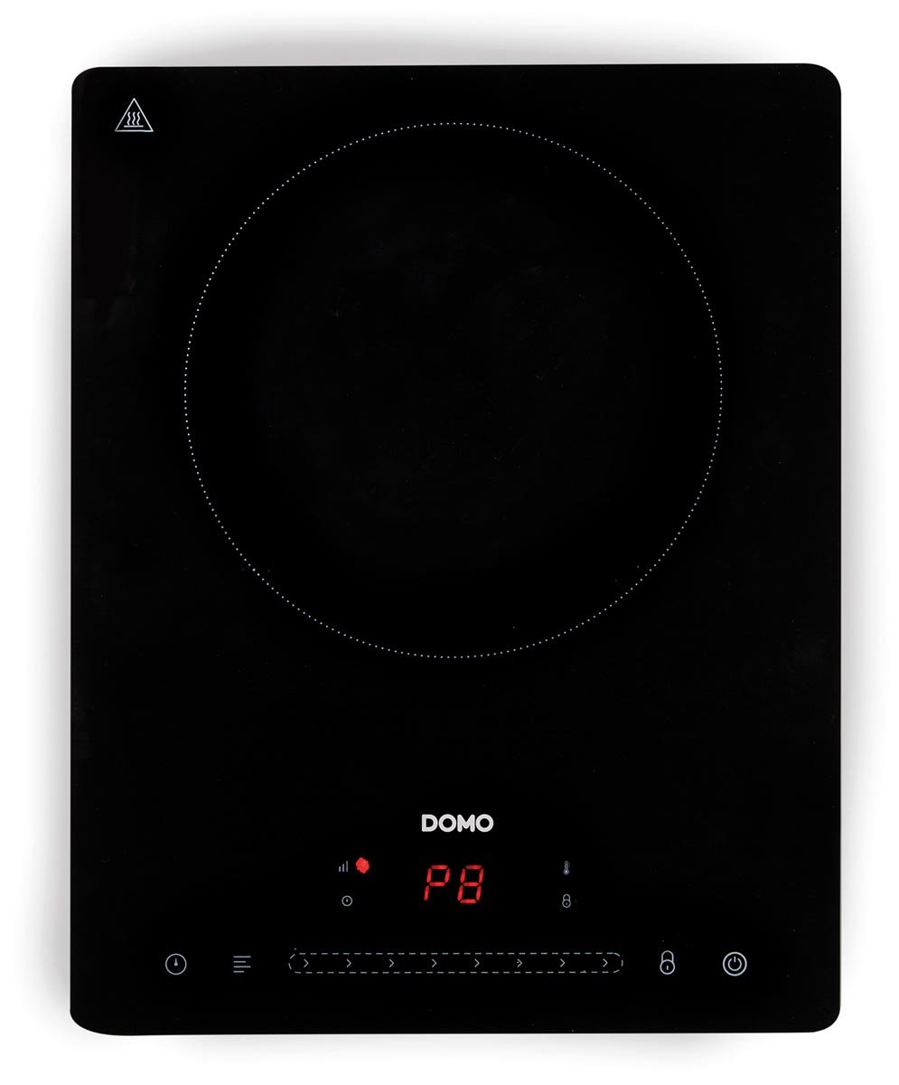Domo inductiekookplaat, 1 vuur, 2000W, zwart afbeelding