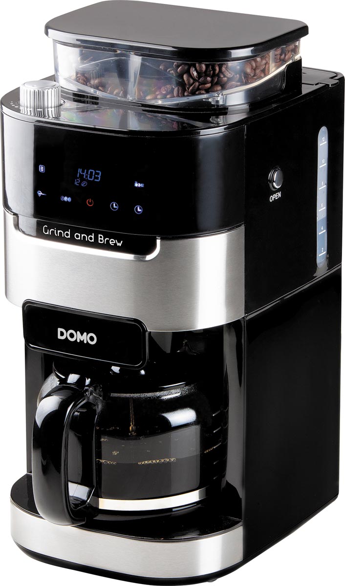 Domo koffiezetapparaat Grind and Brew, digitaal, 1,5 liter, zwart Domo koffiezetapparaat Grind and Brew, digitaal, 1,5 liter, zwart