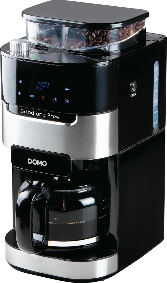 Domo koffiezetapparaat Grind and Brew, digitaal, 1,5 liter, zwart afbeelding