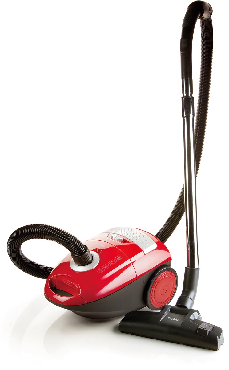Domo stofzuiger met zak Compact 2,5 liter, rood Domo stofzuiger met zak Compact 2,5 liter, rood