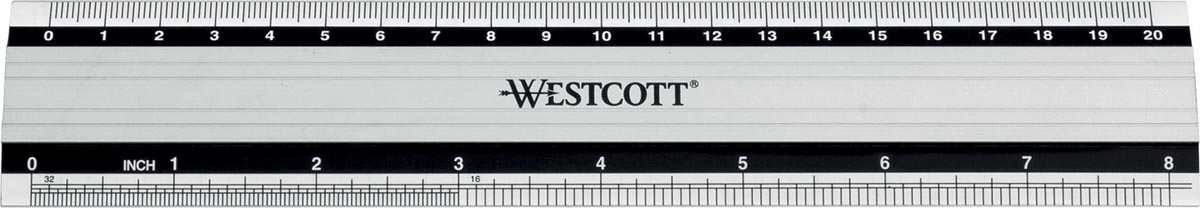 Westcott metalen lat 20 cm