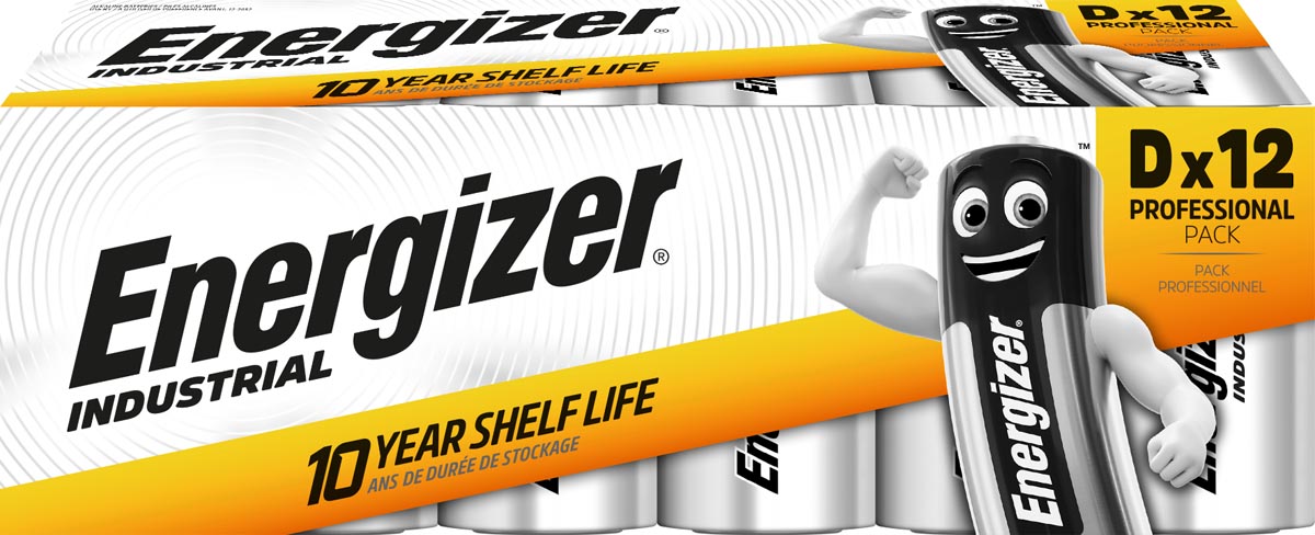 Energizer Industrial alkaline batterij D/LR20/E95, 12 stuks afbeelding