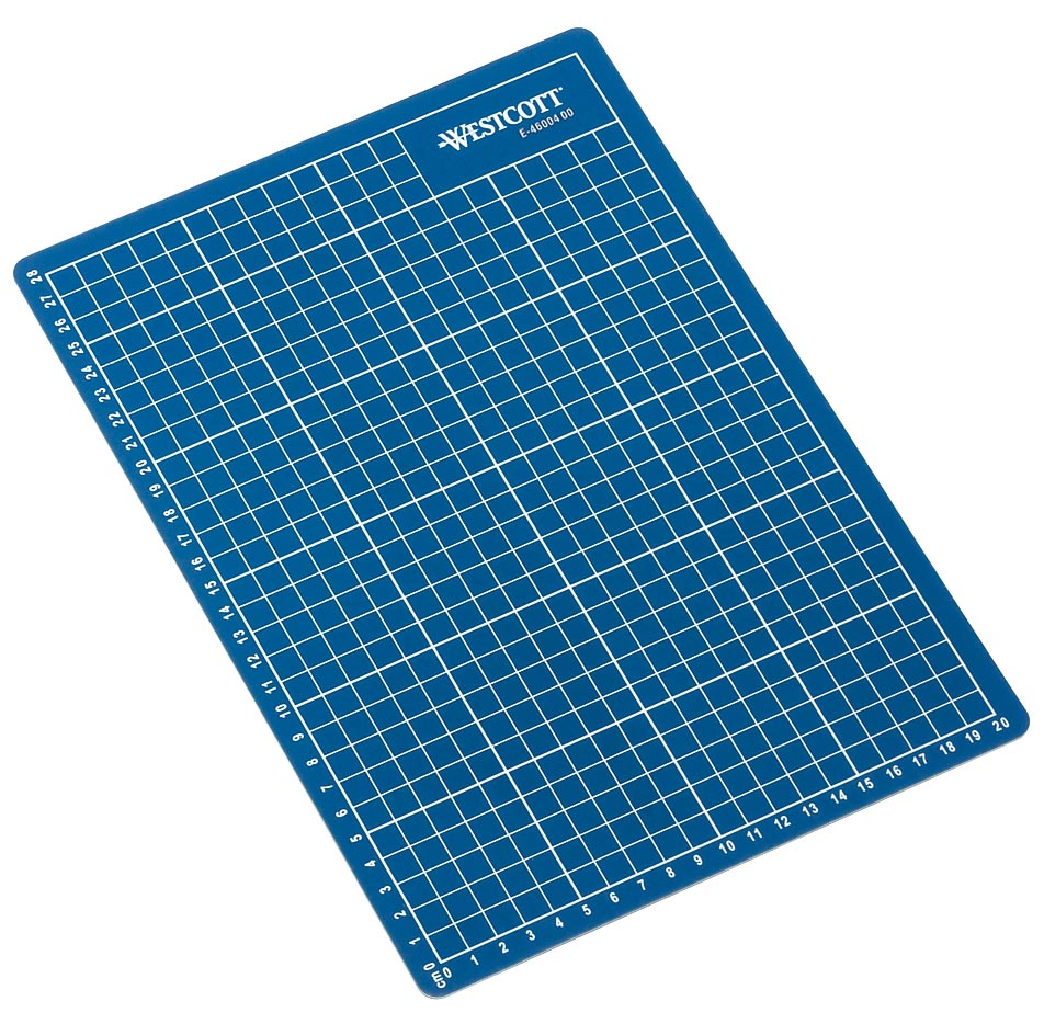 Westcott snijmat blauw ft A4, op blister
