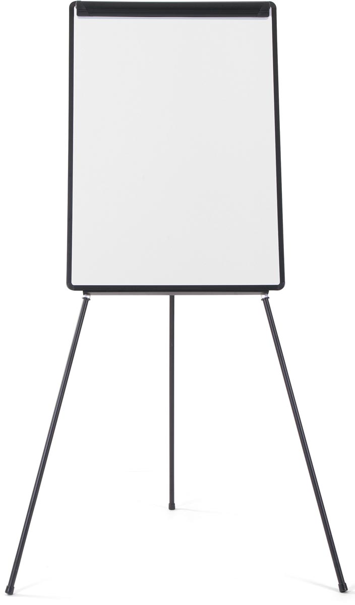 Bi-Office flipchart met uitschuifbare telescopische poten, PVC zwart kader, ft 1000 x 700 mm Bi-Office flipchart met uitschuifbare telescopische poten, PVC zwart kader, ft 1000 x 700 mm