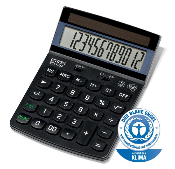 Citizen bureaurekenmachine Eco ECC-310, zwart