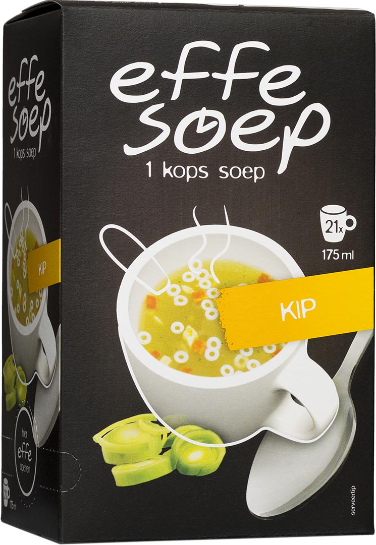 Effe Soep 1-kops, kip, 175 ml, doos van 21 zakjes afbeelding