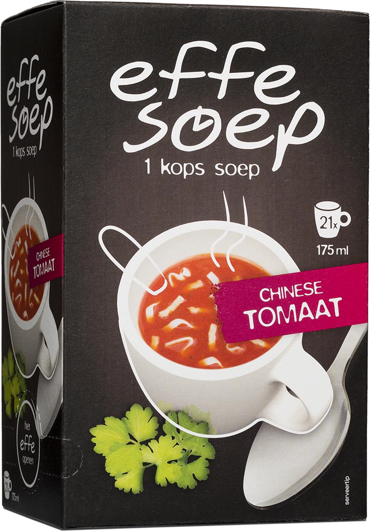 Effe Soep 1-kops, Chinese tomaat, 175 ml, doos van 21 zakjes afbeelding