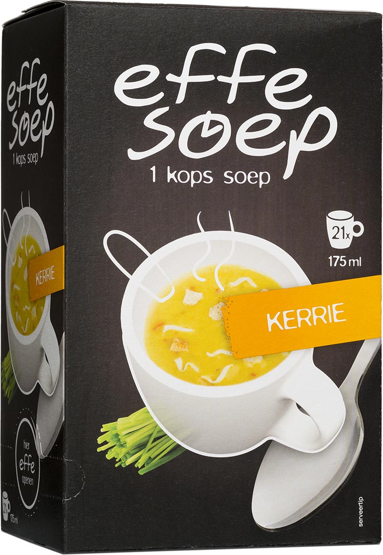 Effe Soep 1-kops, kerrie, 175 ml, doos van 21 zakjes afbeelding